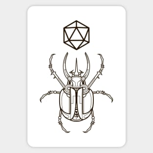 Natural 20 D20 Dice Scarab Beetle Dungeons Crawler and Dragons Slayer Tabletop RPG Addict Sticker